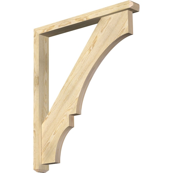 Ekena Millwork Balboa Craftsman Rough Sawn Bracket w/ Offset Brace, Douglas Fir, 4"W x 34"D x 40"H BKT0402X34X40BOA04RDF - main